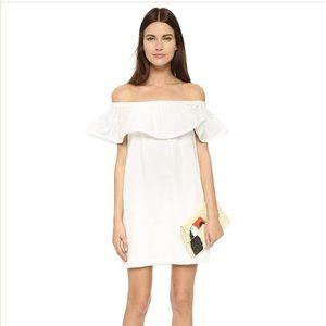 LINE + DOT - CONCORDE SHOULDER RUFFLE DRESS